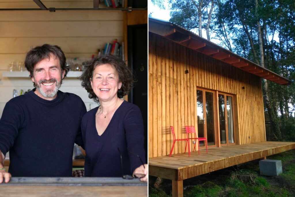 Michelle et Sébastien : propriétaires des cabanes BOEM